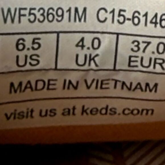 Keds Comfy Lace Up Walking Sneakers Blue Floral Print- Sz 6.5 - Picture 15 of 15